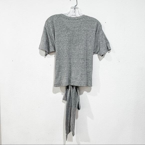 Jonathan Simkhai x Carbon38 Short Sleeve Tie Waist T-shirt Size S in Gray - Picture 7 of 11